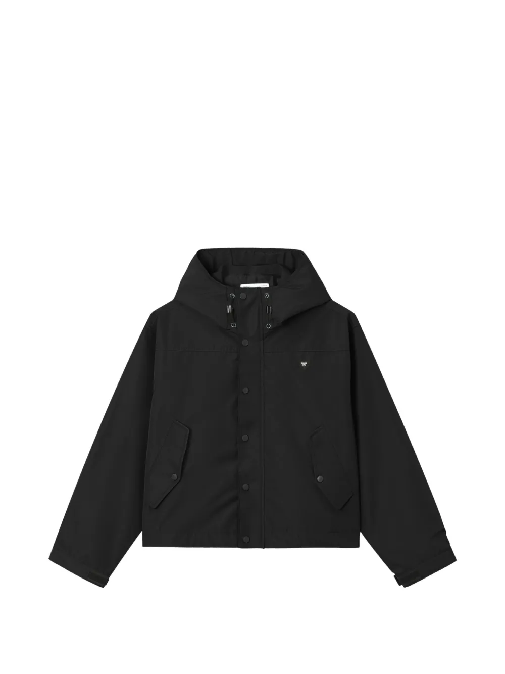 Chocoolate Hooded Press-stud Jacket In Black