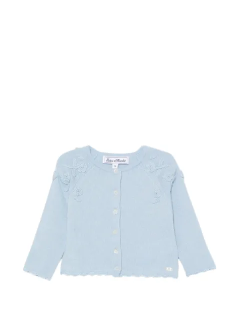 Tartine Et Chocolat floral-appliqué cardigan