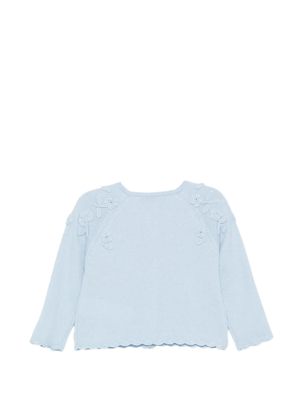 Tartine Et Chocolat floral-appliqué cardigan Blauw