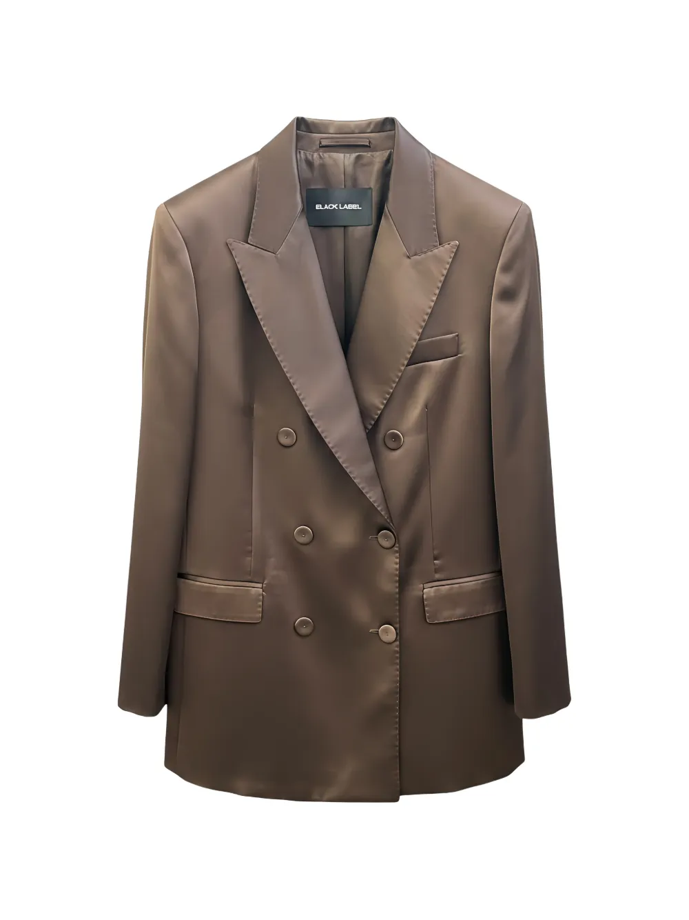 Rundholz Black Label double-breasted satin-finish blazer