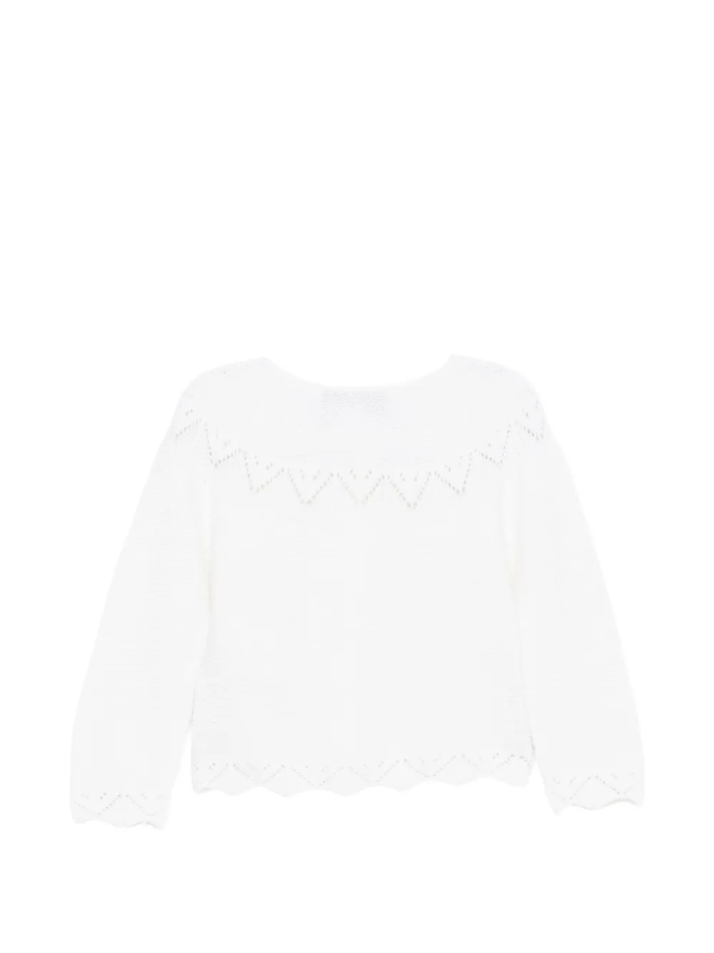 Tartine Et Chocolat scalloped-edge cardigan Wit