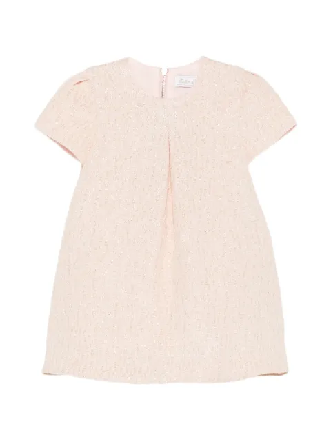 Tartine Et Chocolat pleated metallic-effect dress