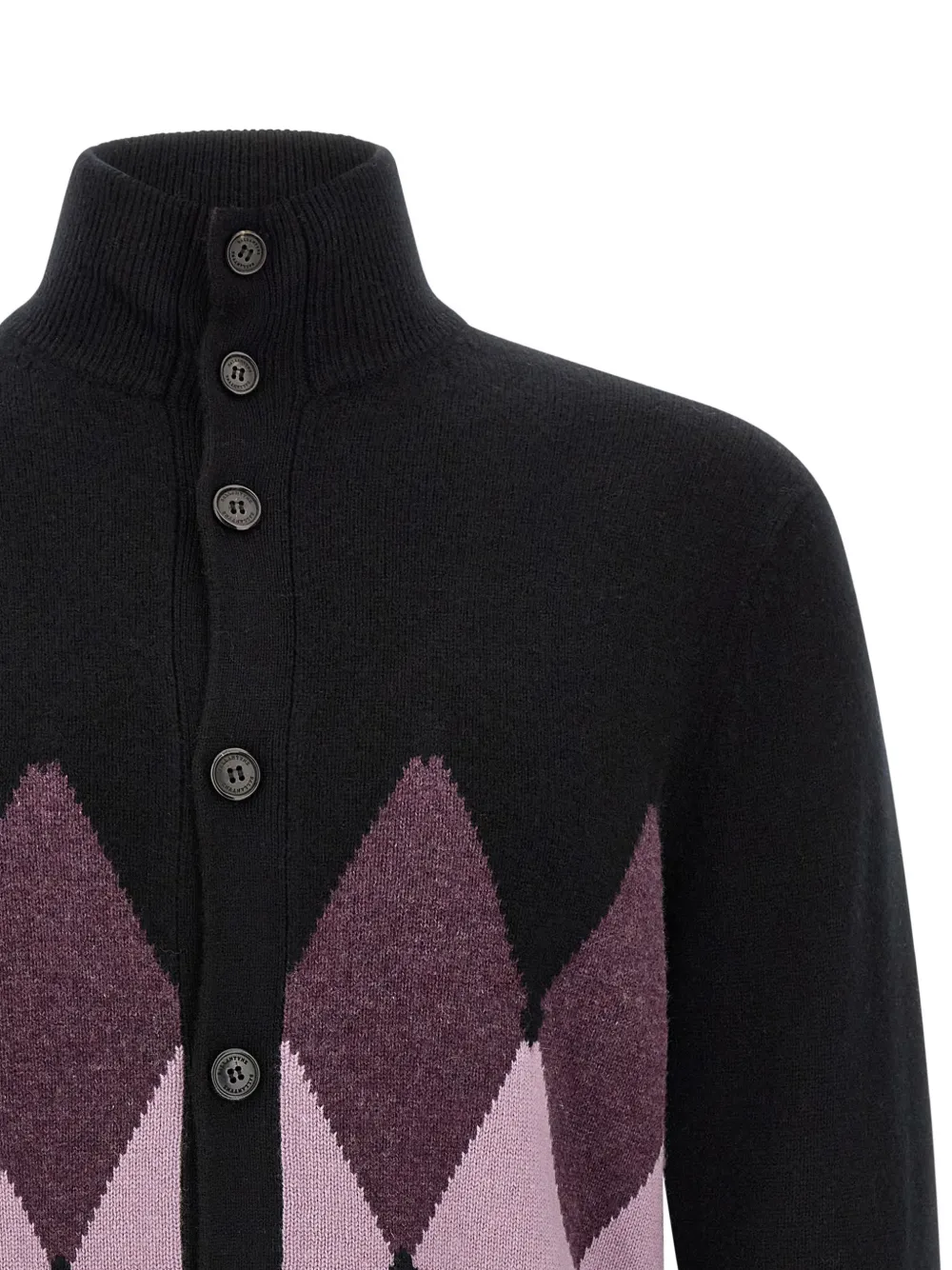 Ballantyne Intarsia vest Zwart