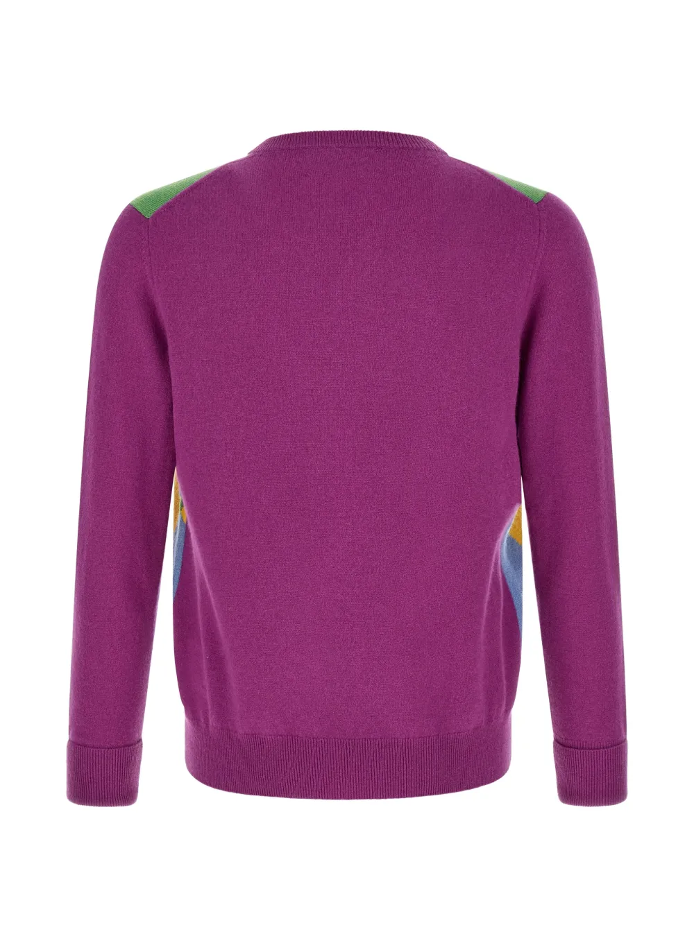 Ballantyne Intarsia trui met V-hals Paars