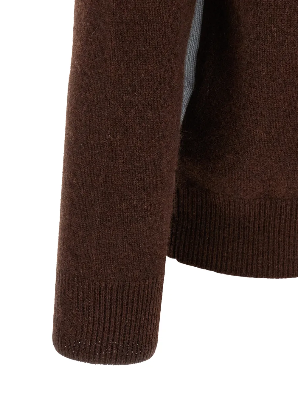 Ballantyne Intarsia vest met hoge hals Bruin