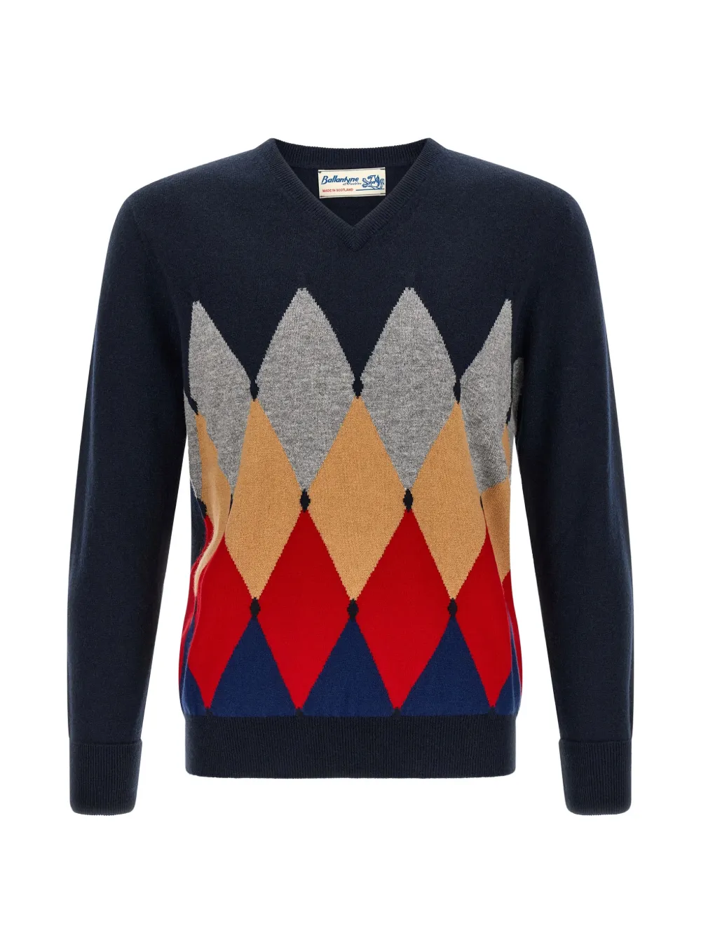 Ballantyne intarsia-knit V-neck sweater