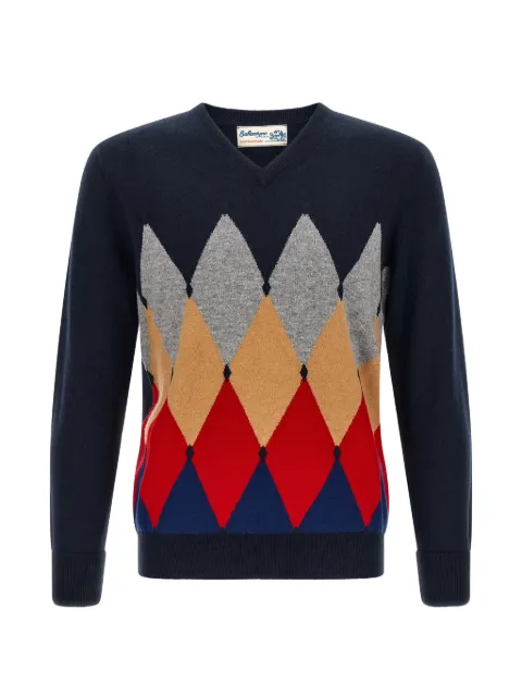 Ballantyne intarsia-knit V-neck sweater
