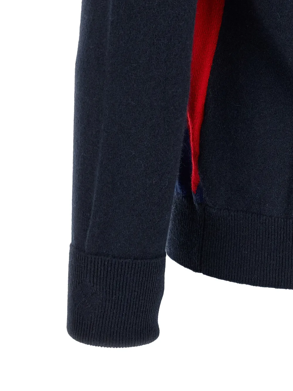 Ballantyne Intarsia trui met V-hals Blauw