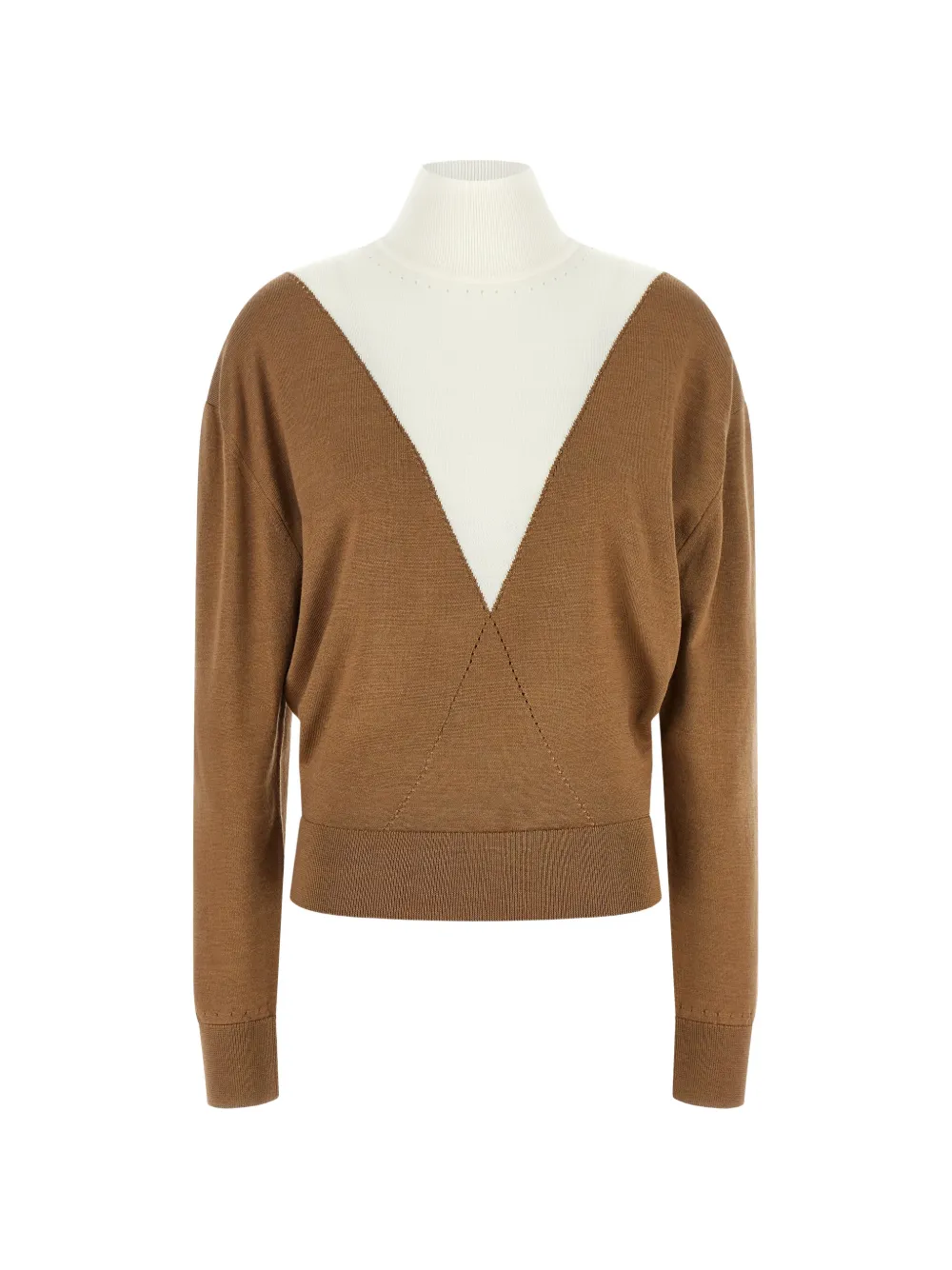 Rabanne turtleneck sweater - Marrone