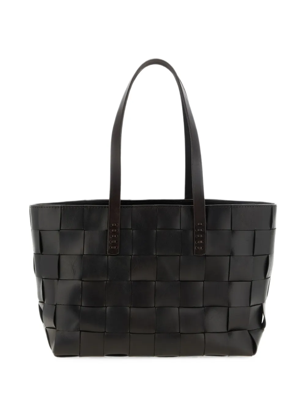 DRAGON DIFFUSION Japan checkerboard-weave leather tote bag