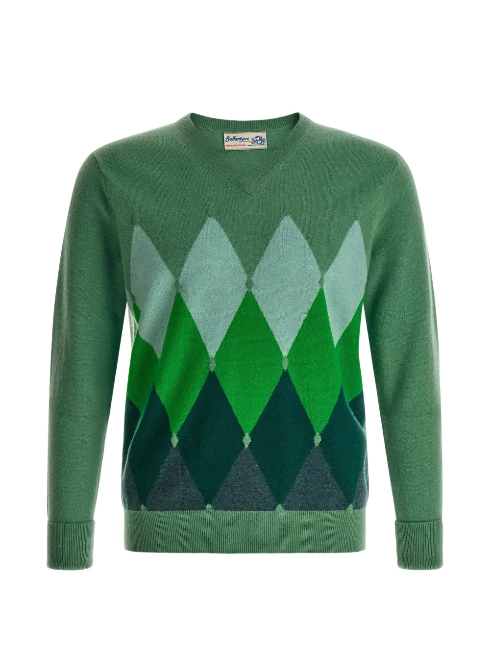 Ballantyne diamond-intarsia sweater - Verde