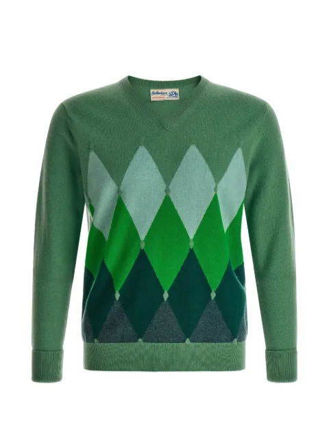 Ballantyne diamond-intarsia sweater