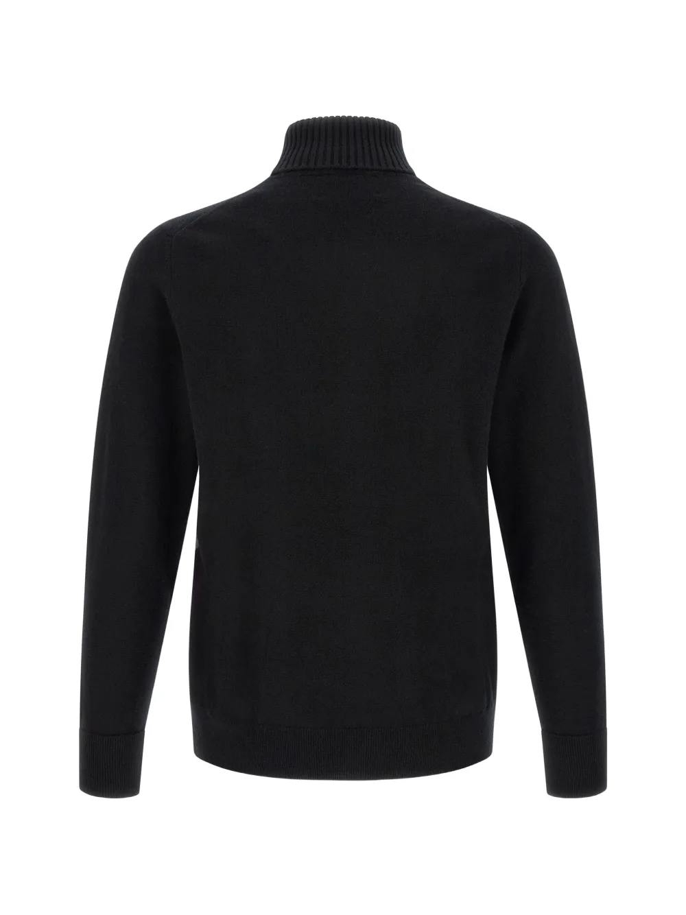 Ballantyne diamond intarsia turtleneck sweater Zwart