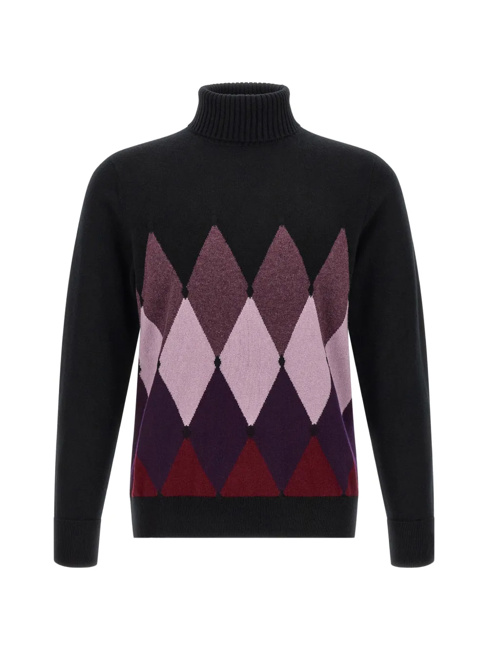 Ballantyne diamond intarsia turtleneck sweater