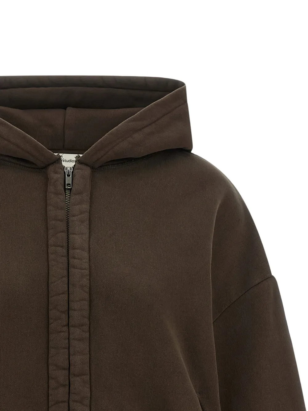 ENTIRE STUDIOS Thermal hoodie met rits Bruin