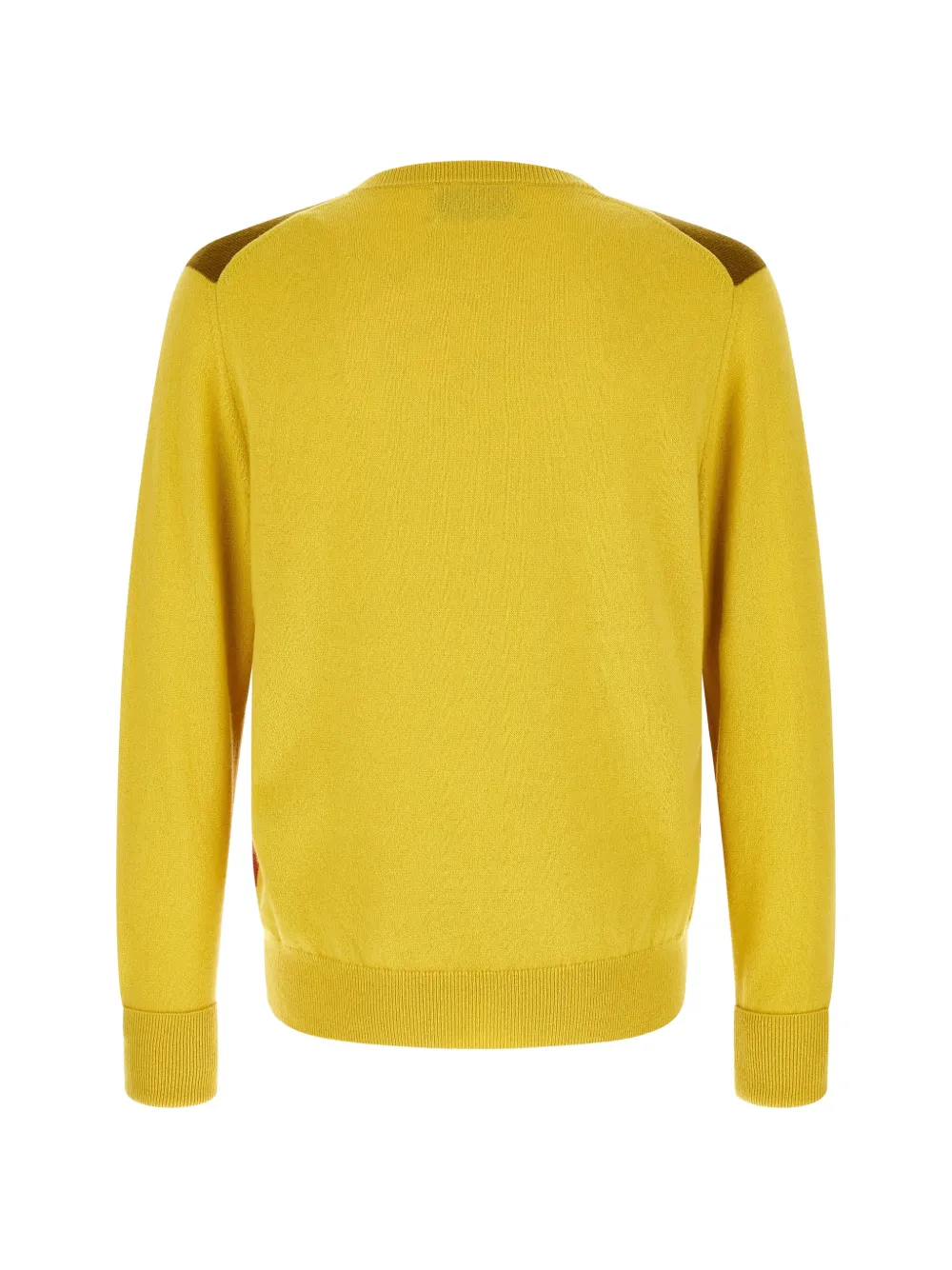 Ballantyne Trui met V-hals en diamant-intarsia Geel