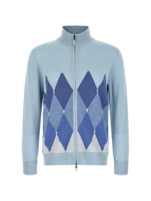 Ballantyne intarsia diamond cardigan
