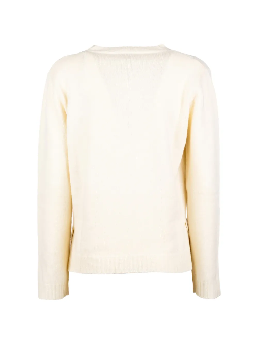 Kangra slit-cuff crew-neck sweater Beige