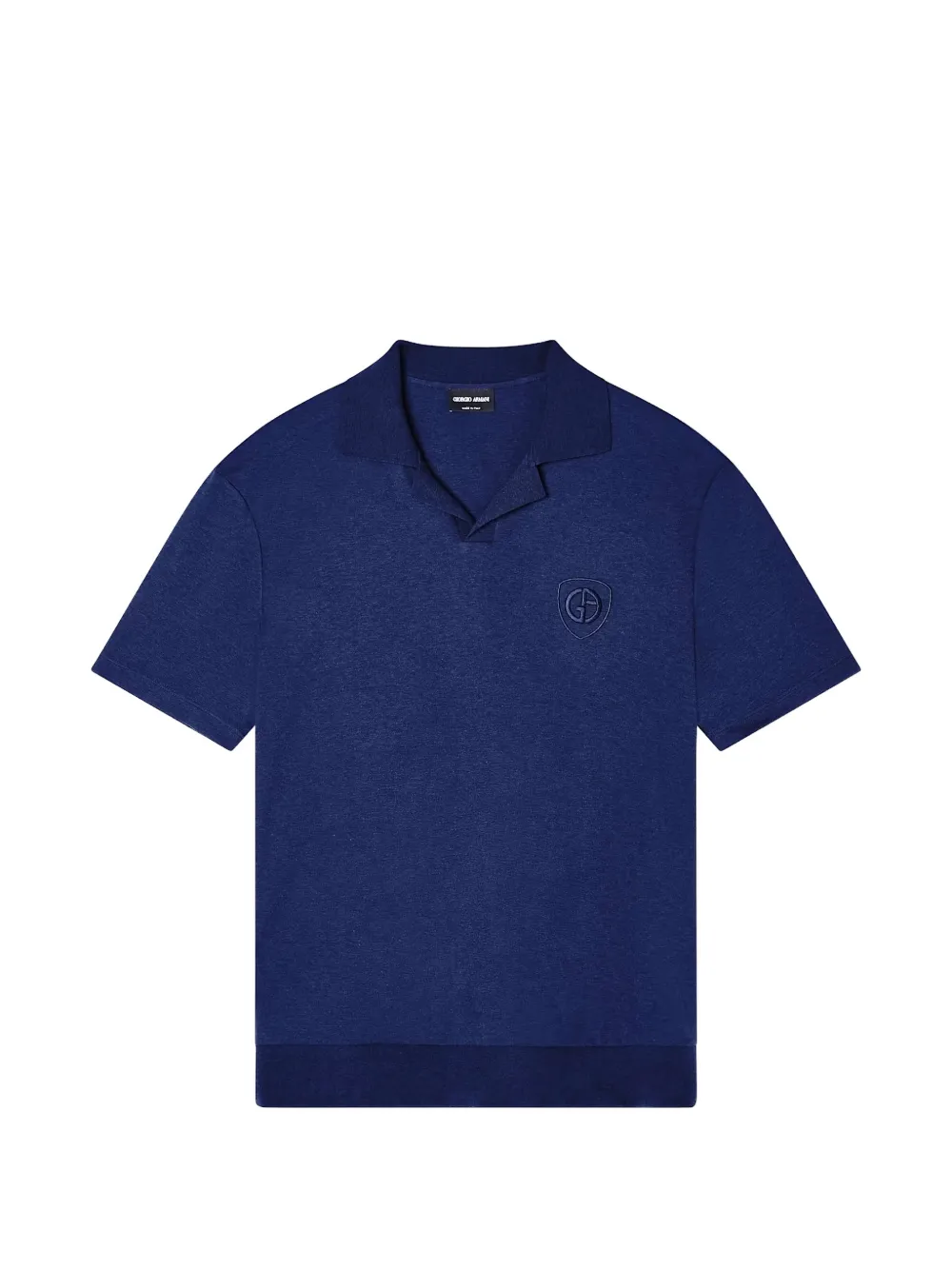 Giorgio Armani T-shirt met geborduurd logo Blauw