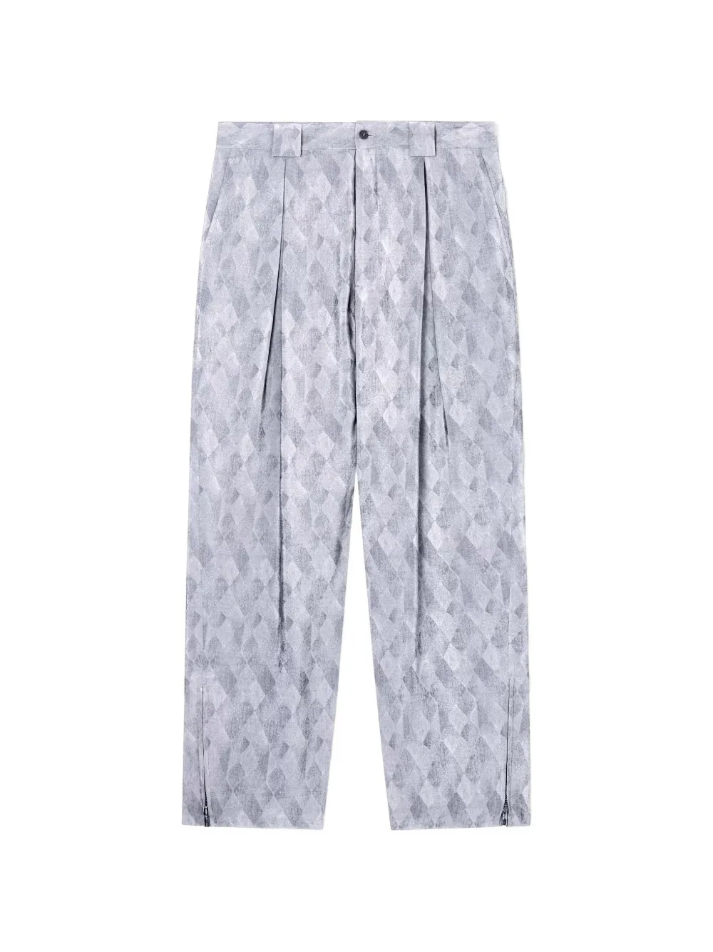 Giorgio Armani Plooibroek met geometrisch patroon Grijs