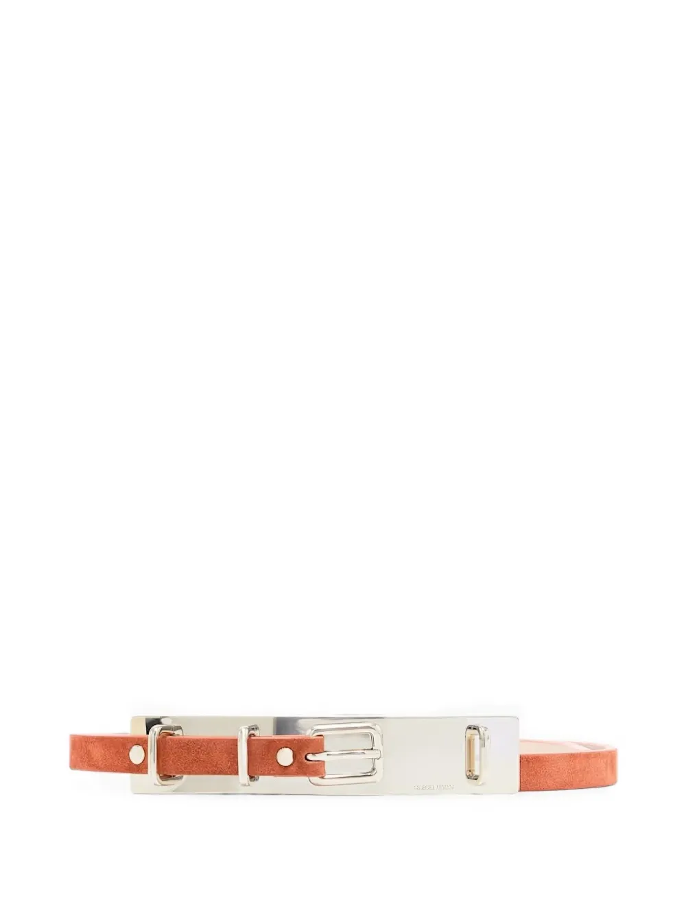 Giorgio Armani Riem met suède-afwerking en plakkaatdetail Rood