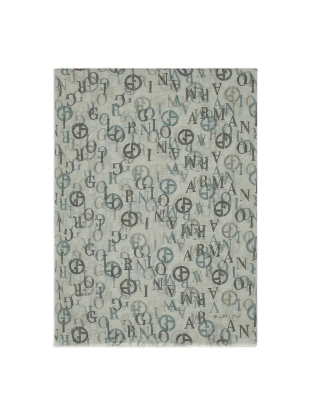 Giorgio Armani Sjaal met logoprint Blauw