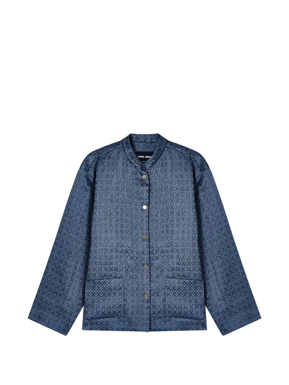 Giorgio Armani Giacca con motivo geometrico e bottoni - Blu