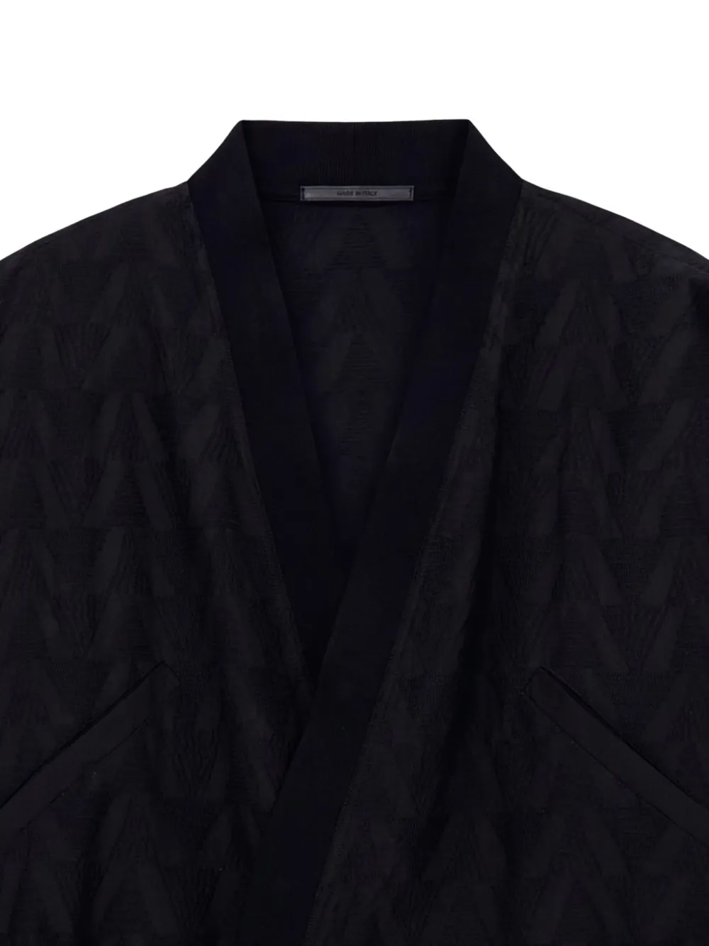 Giorgio Armani Bomberjack met geometrisch jacquard-patroon Zwart