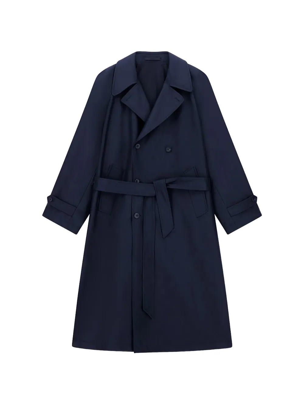 Giorgio Armani Trench doppiopetto con cintura - Blu