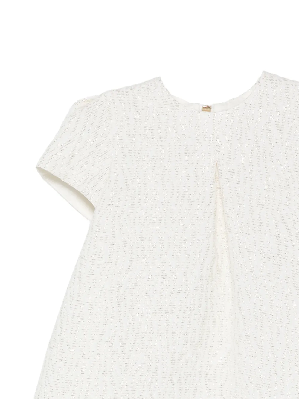 Tartine Et Chocolat Jurk met plooien en jacquard Wit
