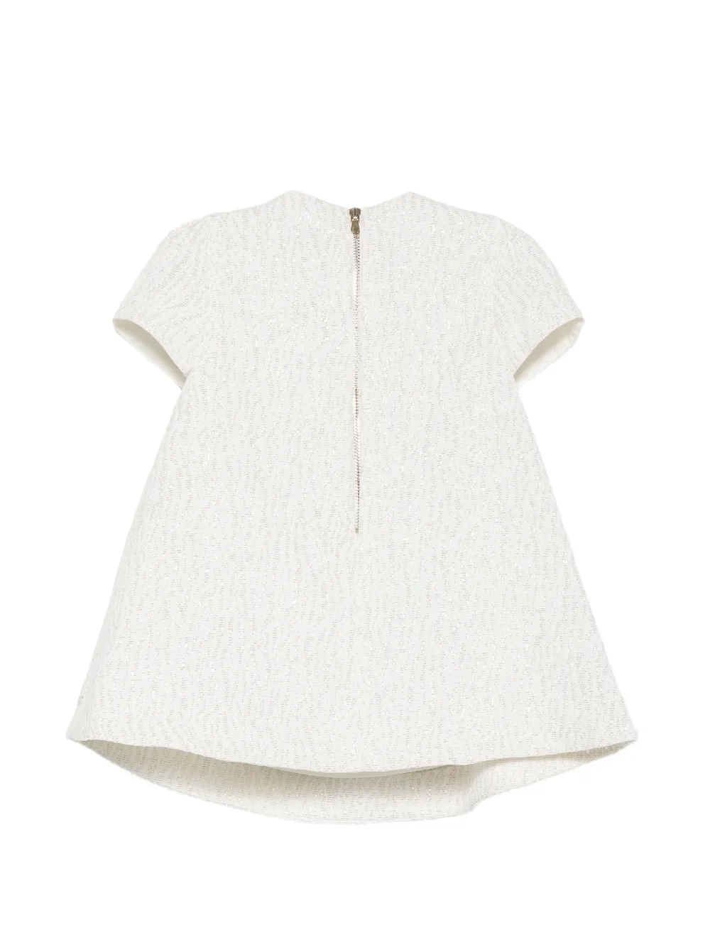 Tartine Et Chocolat Jurk met plooien en jacquard Wit