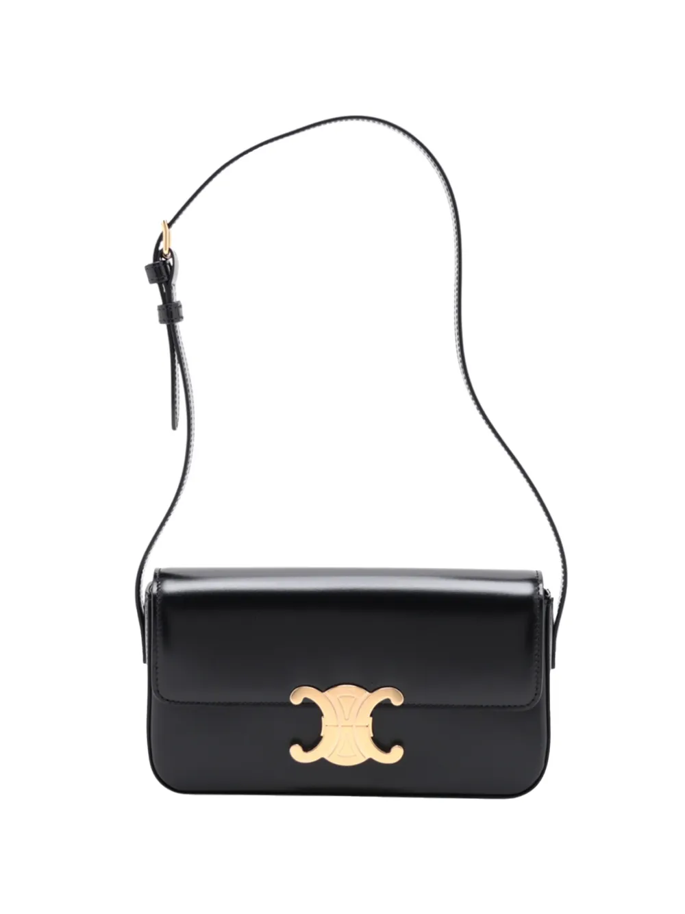 Celine Pre-Owned 2000-2026 Shiny Calfskin Claude shoulder bag - Nero
