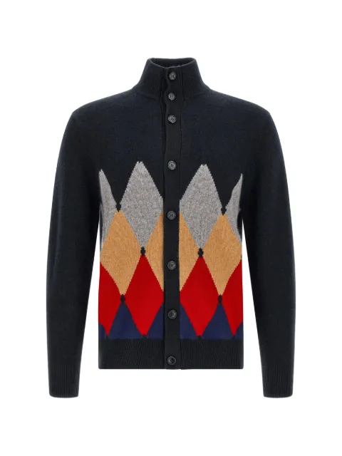 Ballantyne Classic Diamond intarsia cardigan