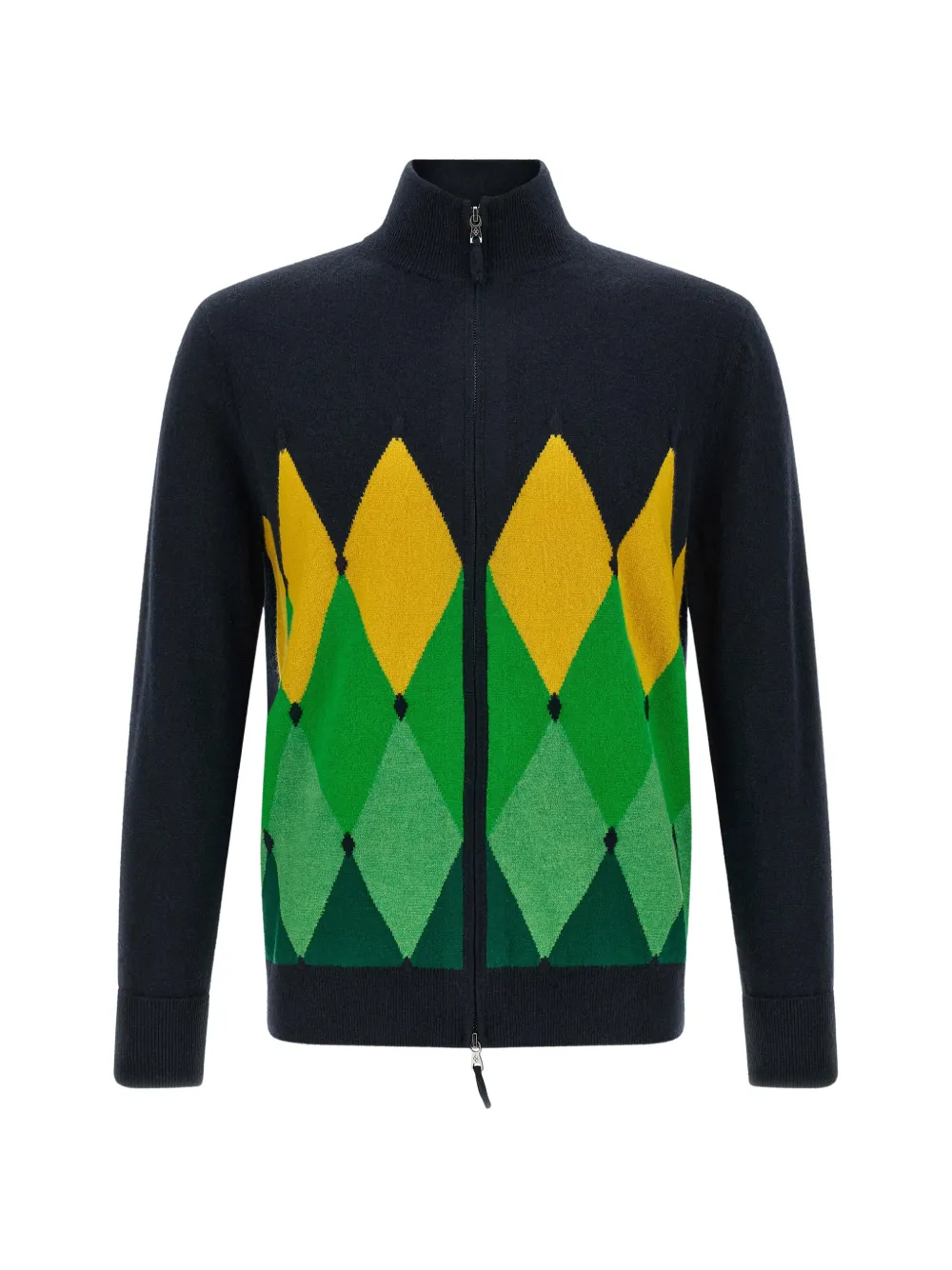 Ballantyne intarsia diamond-pattern cardigan
