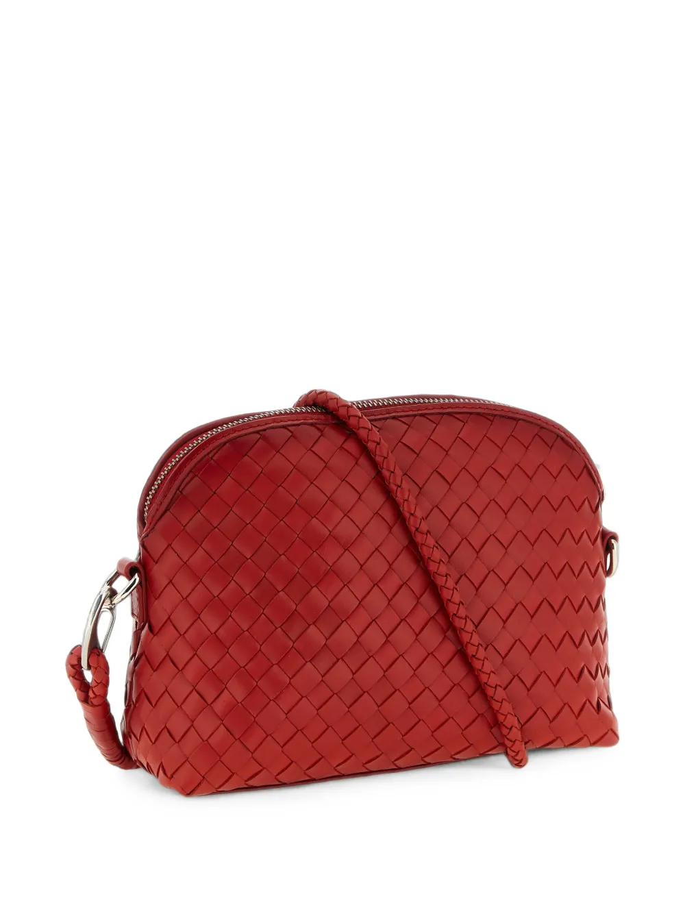 DRAGON DIFFUSION Fellini Chunky geweven leren clutch Rood