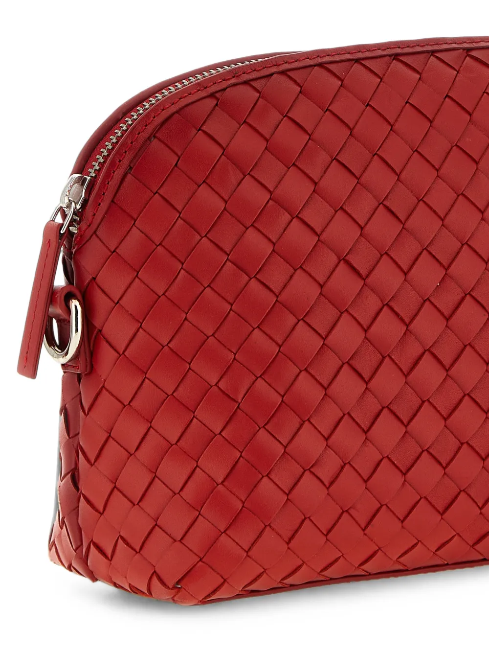 DRAGON DIFFUSION Fellini Chunky geweven leren clutch Rood