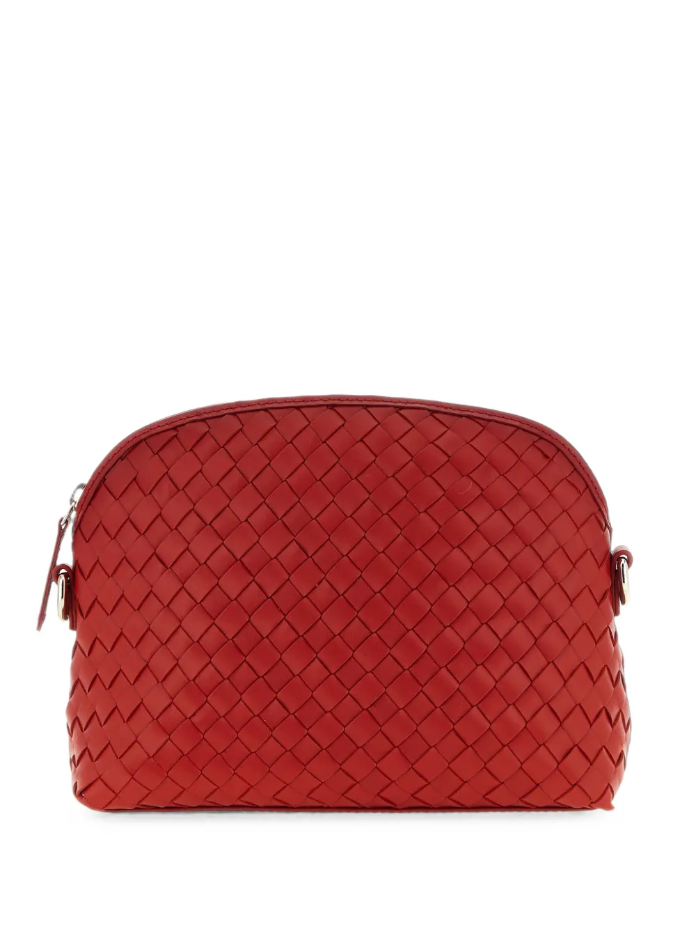DRAGON DIFFUSION Fellini Chunky woven leather clutch bag - Rosso