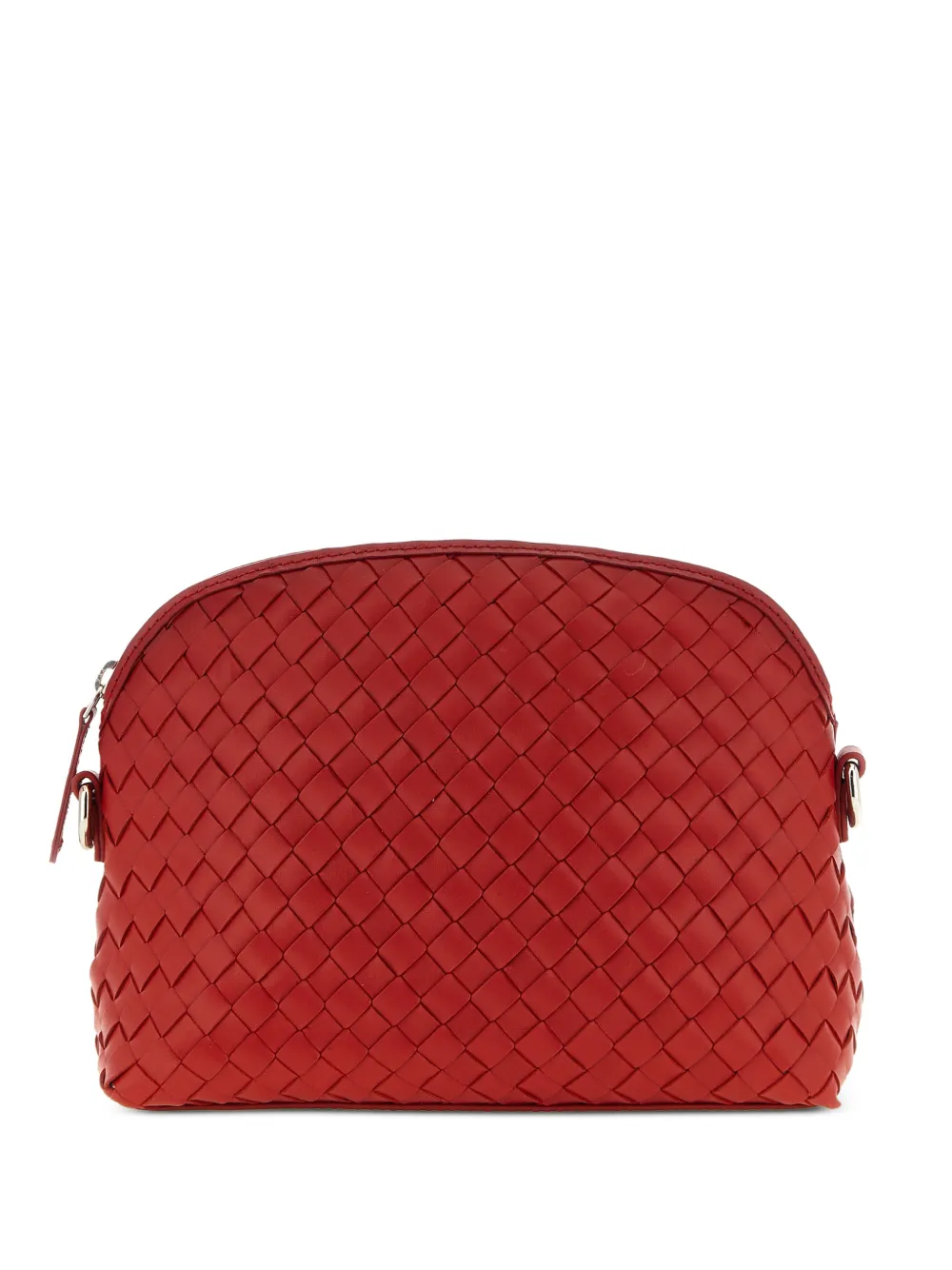 DRAGON DIFFUSION Fellini Chunky woven leather clutch bag - Rosso