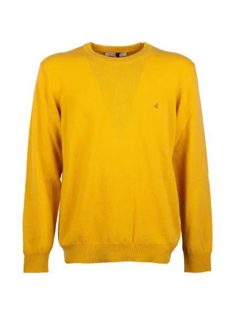 BROOKSFIELD embroidered-logo crew-neck sweater