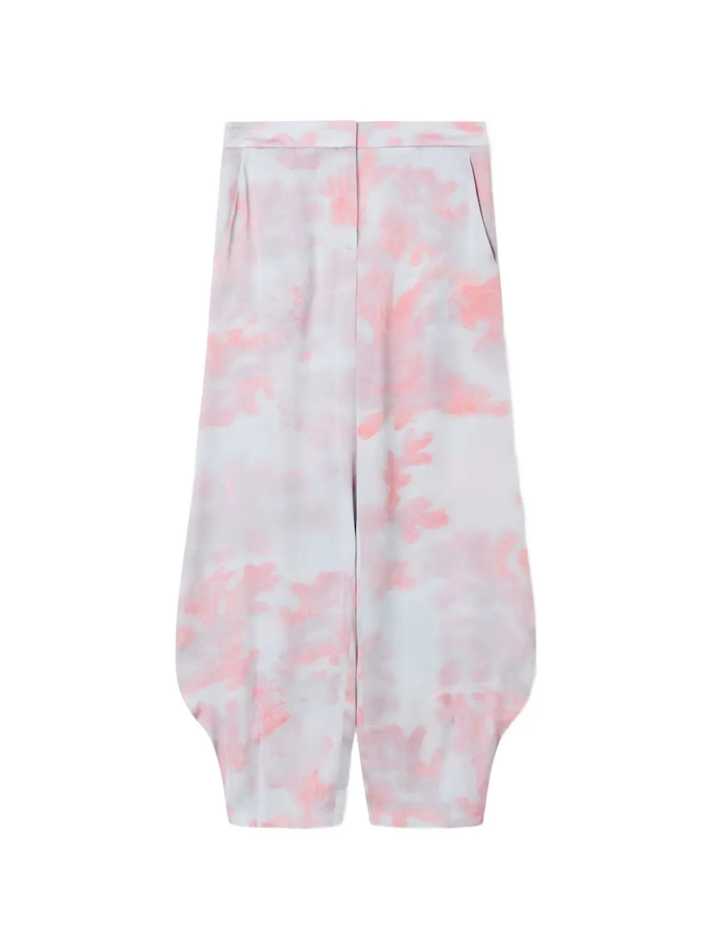 Giorgio Armani abstract-print silk trousers