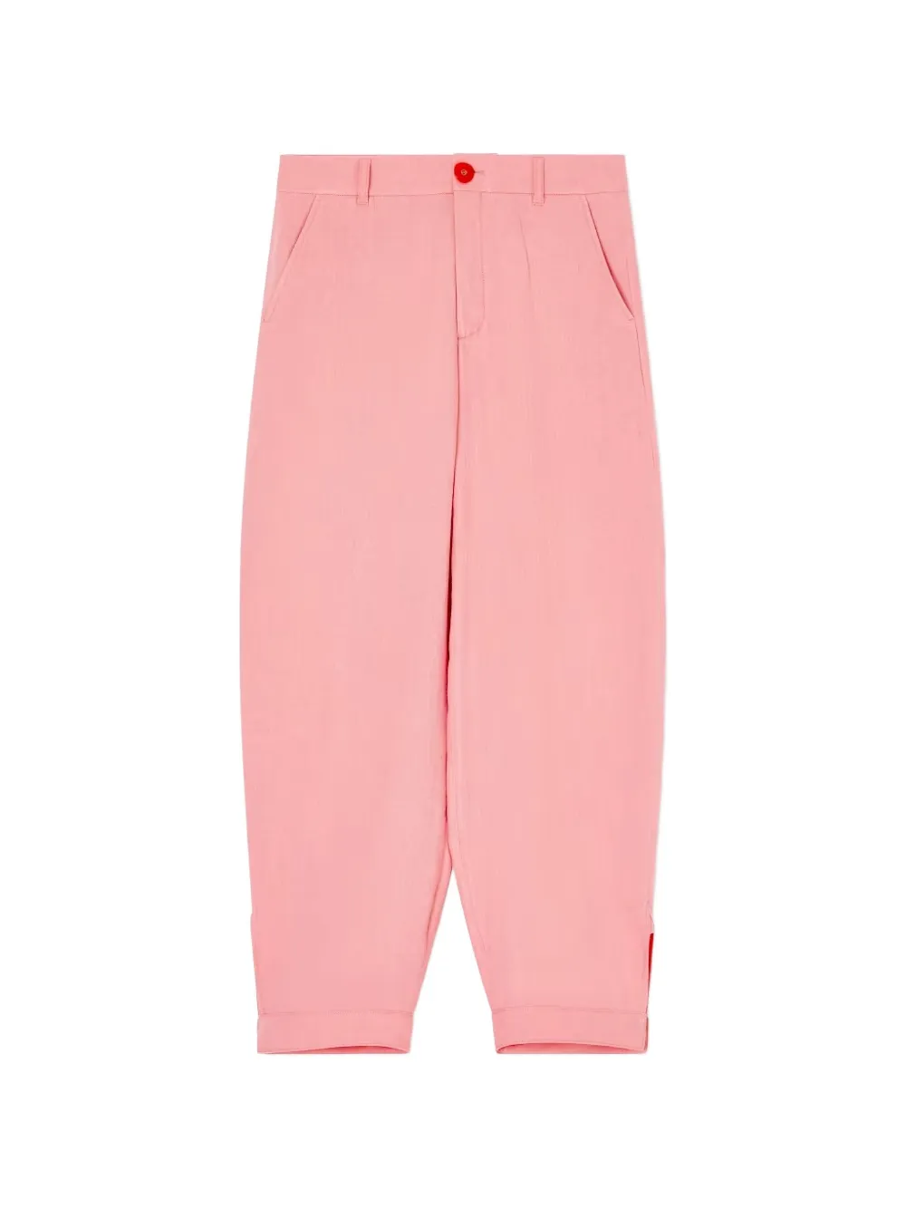 Giorgio Armani button-fastening tapered trousers Roze