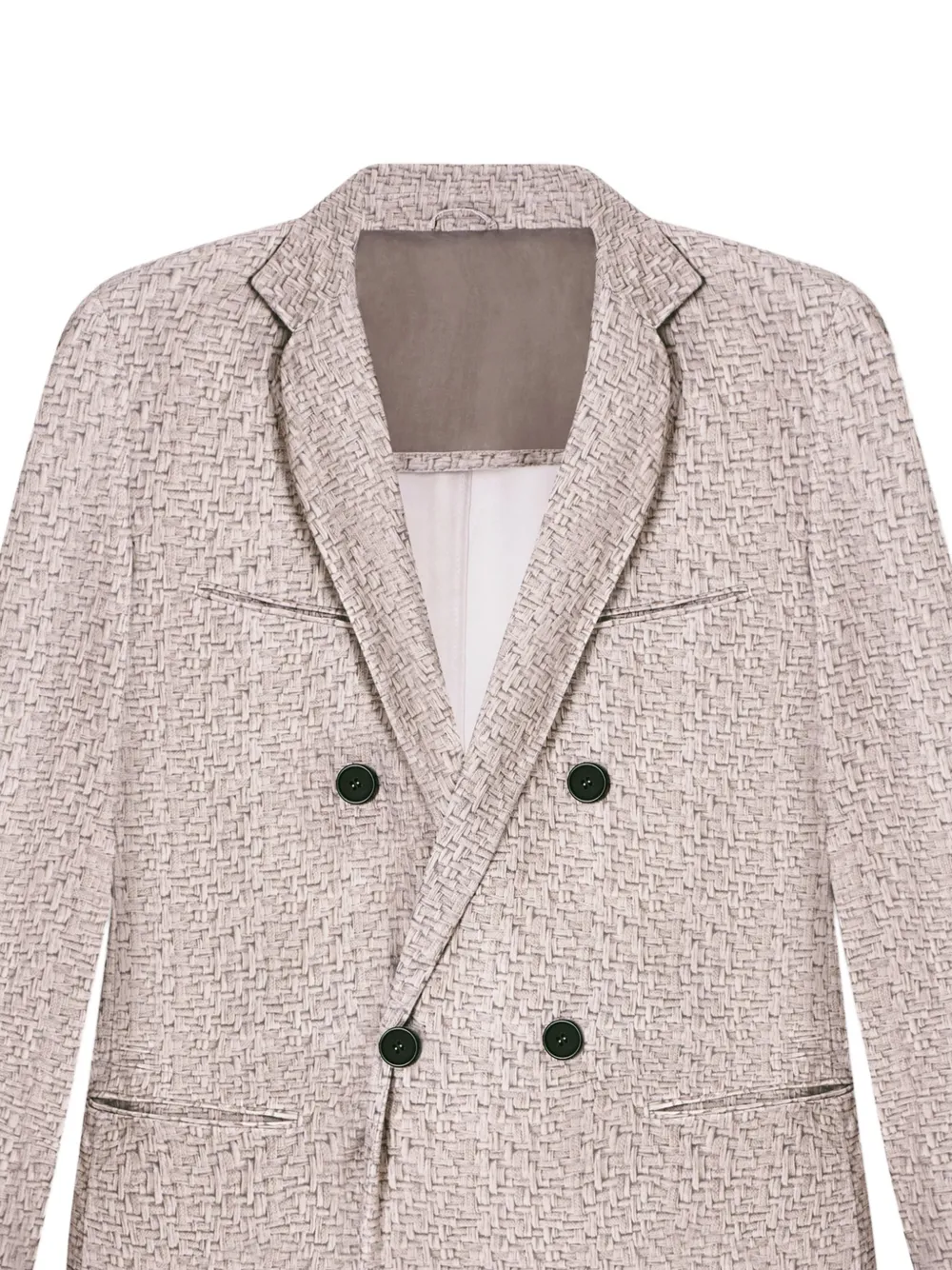 Giorgio Armani Jack met dubbele rij knopen Beige
