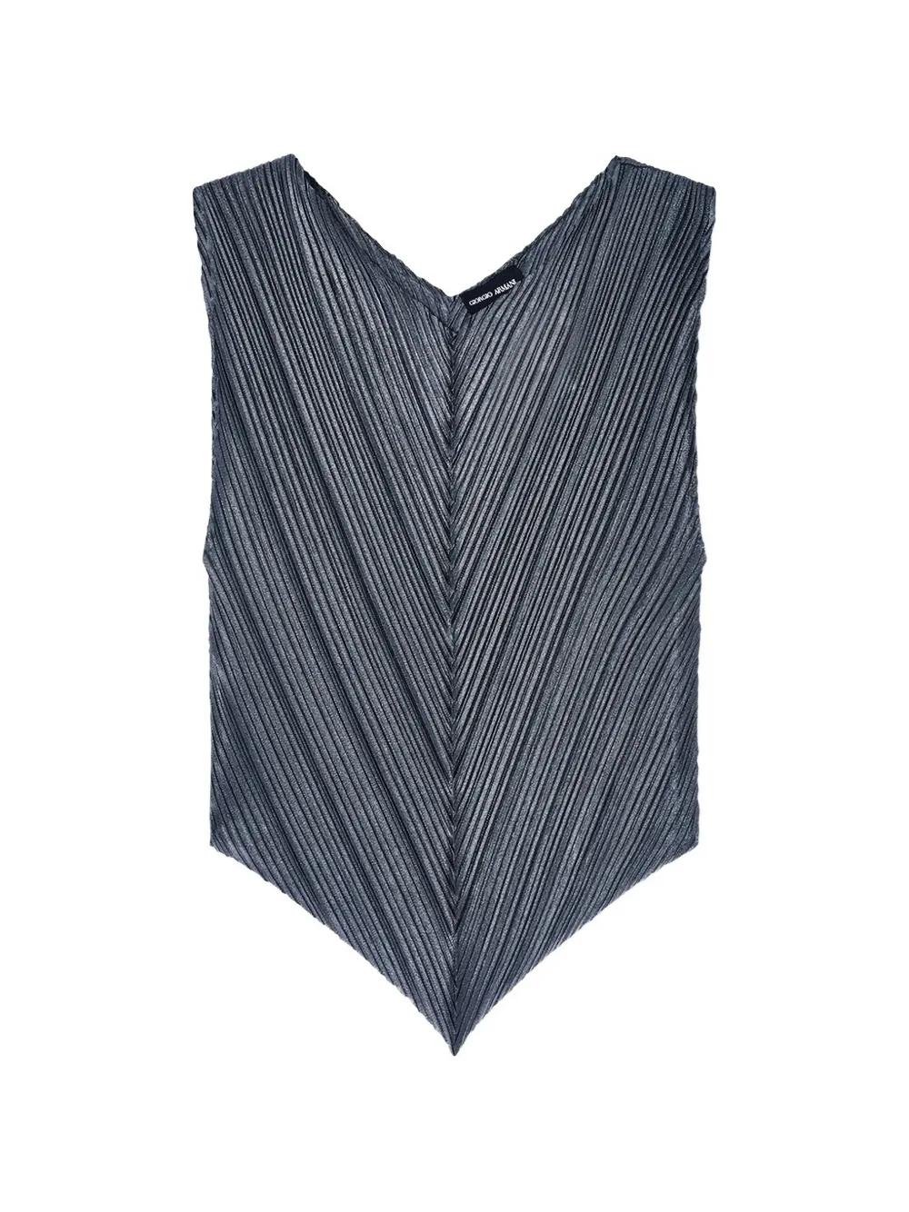 Giorgio Armani plissé-effect V-neck top