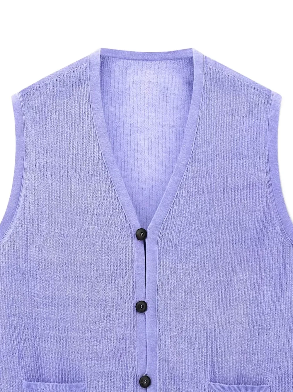 Giorgio Armani Ribgebreide top Paars