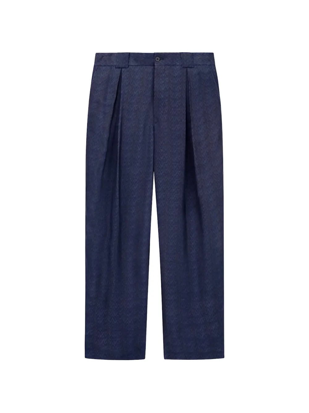 Giorgio Armani chevron-pattern pleated trousers