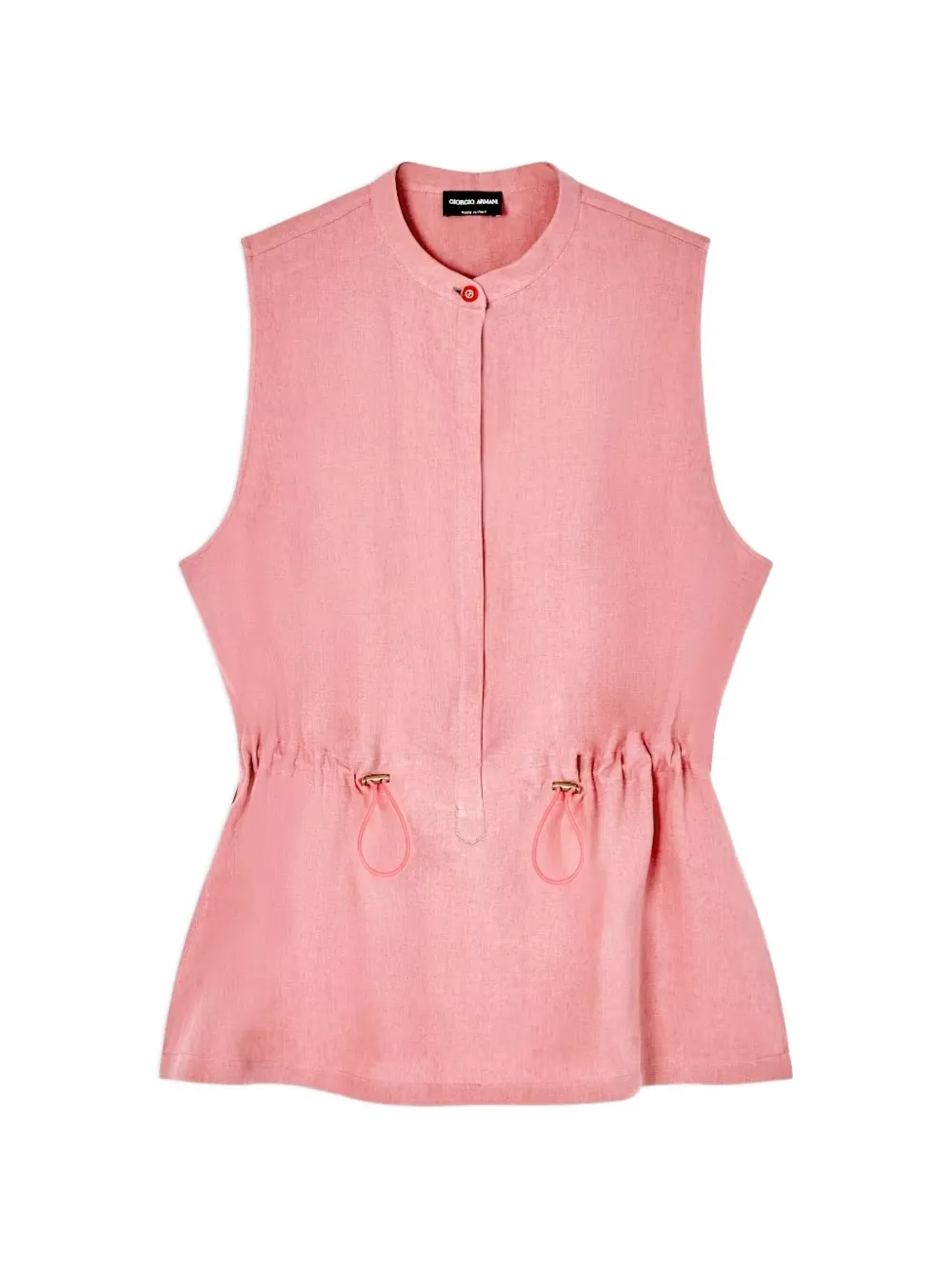 Giorgio Armani drawstring-waist sleeveless top - Rosa