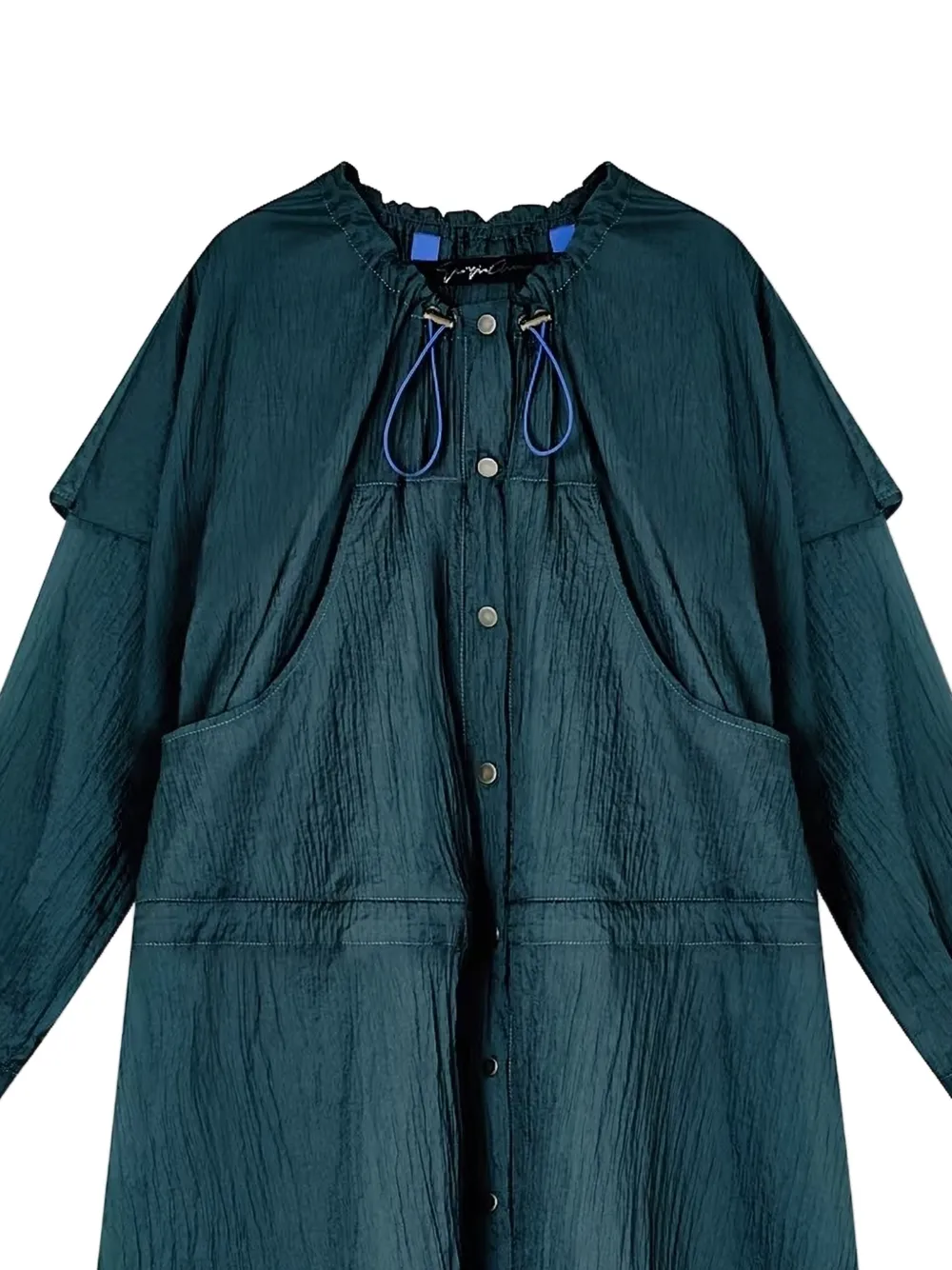 Giorgio Armani Jas met kreukeleffect en laagjes Groen