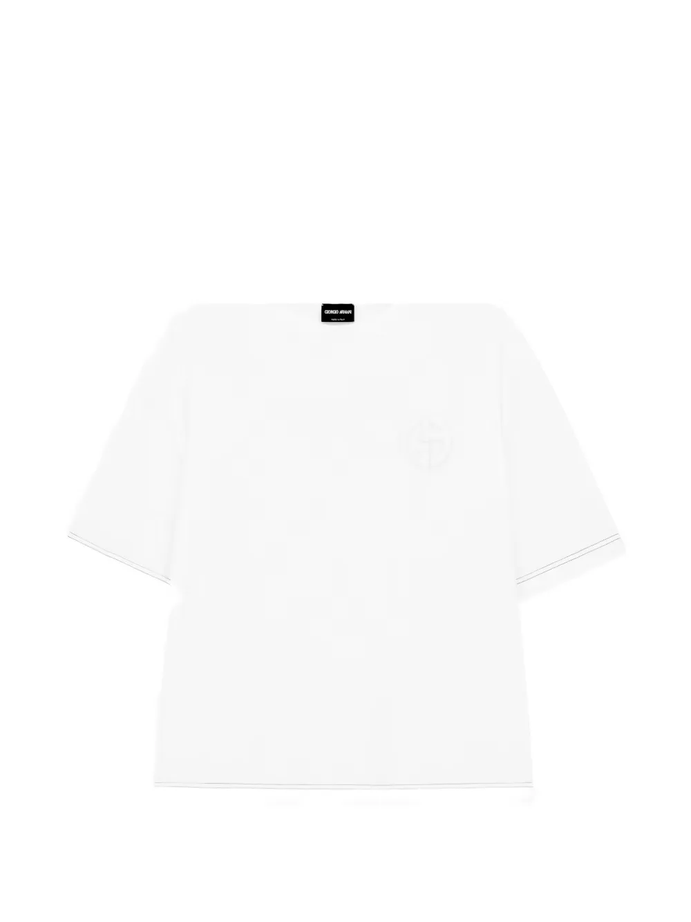 Giorgio Armani t-shirt à patch logo - Blanc