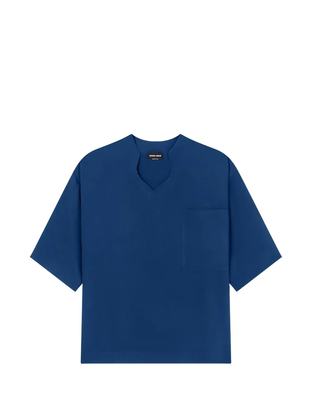 Giorgio Armani chest-pocket blouse Blauw