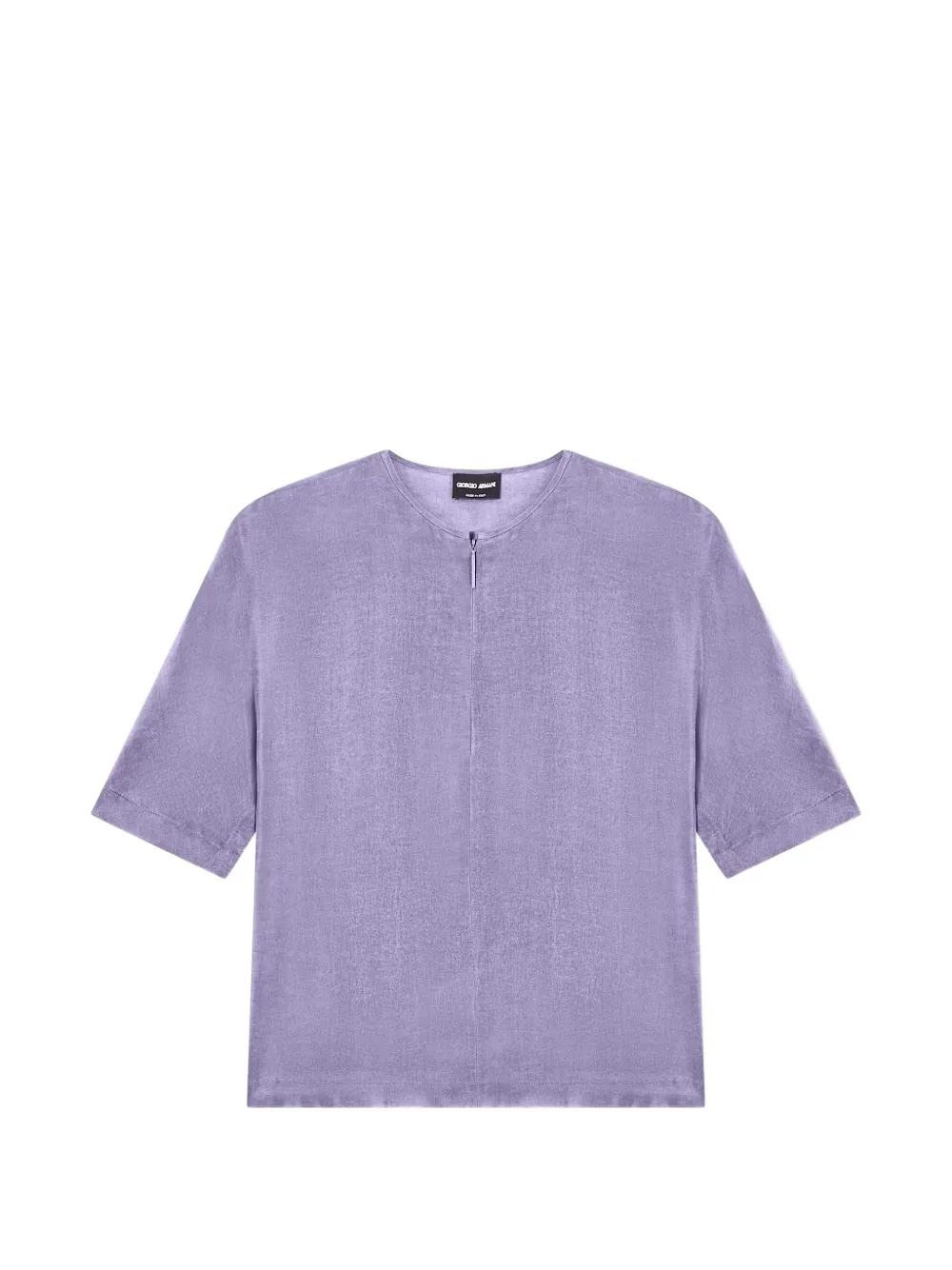 Giorgio Armani zip-fastening short-sleeve blouse